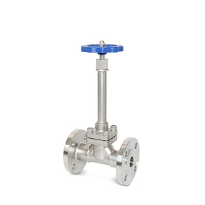 Vanne à opercule longue cryogénique PN40 CF8 à bride avec commande pneumatique et électrique pour l'arrêt et le contrôle de l'eau, du pétrole et du gaz - Product Image 1