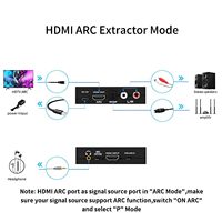 SYONG-Extracteur audio HDMI 2.0 ARC convertisseur répartiteur HDMI vers RCA SPDIF prise AUX 3.5mm adaptateur audio HDMI vers extracteur audio 5.1
