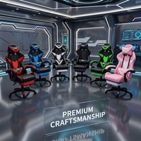 Chaise de jeu ergonomique en cuir AOR avec base à bascule, accoudoirs réglables, dossier haut, soutien lombaire, inclinable pour bureau et chambre industrielle