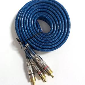 Cable de audio doble blindado de 2RCA macho a macho para TV y altavoces estéreo de coche - Product Image 1