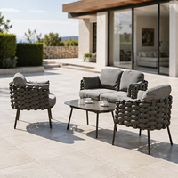 Ensemble de meubles d'extérieur Audu Modern Flat Pack avec assise confortable en osier et rotin pour hôtel et cour