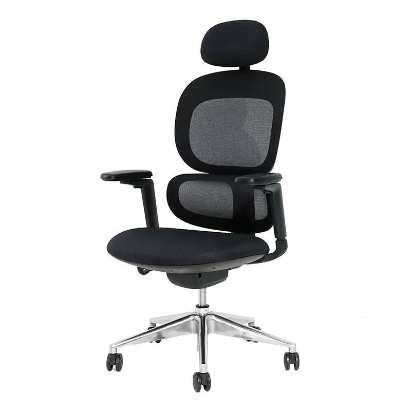 Chaises de bureau confortables en maille exécutive Chaise de bureau moderne ergonomique pour gestionnaire d'invités noir pivotant