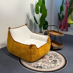 Künstlerisch Gestalteter Lazy Sofa <span class=keywords><strong>Sitzsack</strong></span> aus Fleece mit Hochelastischem Schaumstoff, Einsitzer zum Flachlegen für Schlafzimmer/Wohnzimmer, Gemütlicher Nest-Sessel - Product Image 1