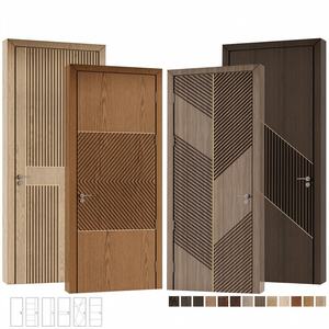 Puertas Interiores Modernas de Madera Maciza con Certificación de Resistencia al Fuego y Aislamiento Acústico, Estándar Europeo, para Casas, Villas y Salones - Product Image 6