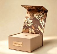Boîte cadeau carrée à fermeture magnétique personnalisée, design gaufré, intérieur doublé d'éponge, couvercle écologique, emballage en carton rigide recyclable