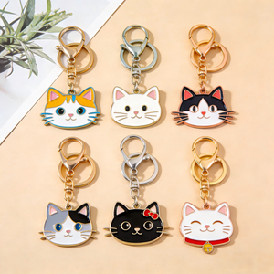 Llavero Personalizado de Fábrica OEM al por Mayor, Llavero de Gato Esmaltado, Llaveros, Anillo para Llaves, Llavero de Metal Personalizado para Bolsos, Regalos - Product Image 3