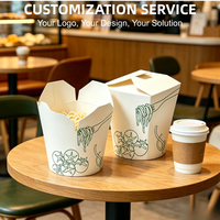 Boîte à emporter en papier kraft biodégradable, écologique, imperméable, jetable, de qualité alimentaire, avec revêtement, durable, finition brillante, application APP
