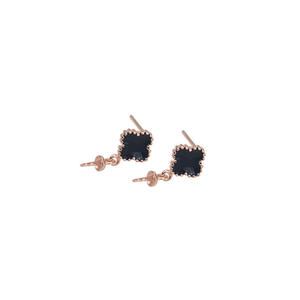 Pendientes Largos de Borla con Estrella y Luna de Plata S925 Wenchi para Mujer, con 5-9 Perlas, Accesorios DIY, Bandeja Vacía 3919, Conjuntos de Joyería de Moda - Product Image 5