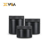 Récipient HDPE noir direct d'usine 150-200ml avec capuchon à double verrouillage, pot de col de 47mm bouteille de supplément