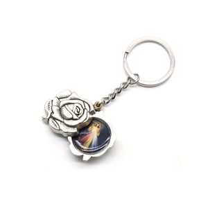 Porte-clés Rose 3D en Argent Vieilli, Alliage de Zinc, Impression Numérique, Ornement Cadeau Portable - Product Image 3