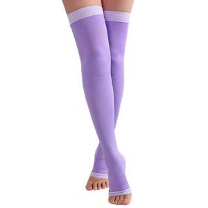 Hot Bán Nhật Bản Màu Hồng 15-<span class=keywords><strong>20</strong></span> <span class=keywords><strong>Mmhg</strong></span> Phụ Nữ Mở Toe Over Đầu Gối Đùi Chân Cao Giảm Béo Nén Vớ Vớ - Product Image 3