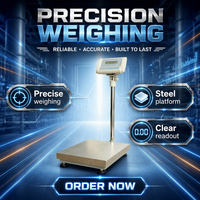 Balance électronique de table en acier inoxydable personnalisable, écran LCD, 300 kg, balances industrielles, prise en charge OEM, RS232, précision 1G