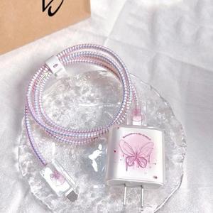 Pour <span class=keywords><strong>iphone</strong></span> 18W/20W US <span class=keywords><strong>chargeur</strong></span> Protection couverture mignon papillon USB câble <span class=keywords><strong>enrouleur</strong></span> protecteur coque pour Apple 12 13 11 Promax 14 - Product Image 1