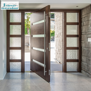 Seeyesdoor Thiết Kế Cửa Sổ Kính Cửa Gỗ Rắn Lối Vào Bên Ngoài Cửa Gỗ Cho Ngôi Nhà - Product Image 4