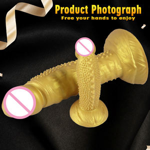 巨大幻想逼真假阳具厚g点假阳具柔软硅胶肛门假阳具强力吸盘成人男女同性恋性玩具 - Product Image 5