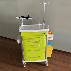 Chariot médical d'urgence multifonctionnel avec support pour bouteille d'oxygène et planche <span class=keywords><strong>de</strong></span> RCP pour les services d'urgence hospitaliers - Product Image 2