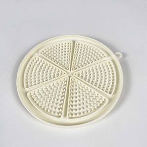 Matras makanan hewan peliharaan silikon bundar krim alas Lick anjing barang-barang hewan peliharaan alas silikon untuk memasak kucing - Product Image 3