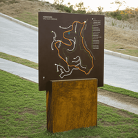 Panneaux de signalisation double face pour cartes de parc extérieures, pour zones panoramiques, jardins botaniques et réserves naturelles, pour la signalisation touristique