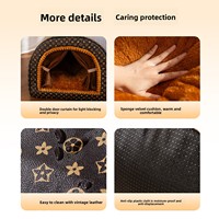 Luxuriöses, solides, wasserdichtes, faltbares, abnehmbares Hunde- und Katzenbett, beruhigendes Anti-Angst-Nest, Sofa, Hundehütte
