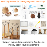 6 pièces outils de cuisson et équipement rotin pain Kit de cuisson Cutter brosse grattoir couteau à pain pâte aigre pain épreuvage panier ensemble