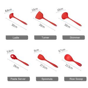 Customizable BPA Free Non-Stick Utensils Set Farmhouse Design Kitchen <b>Accessories</b>-Silicone - Product Image 2