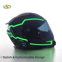 Casque de moto veilleuse LED bande lumineuse Cool bande lumineuse décorative casque accessoires de Modification générale