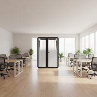 Cabines téléphoniques insonorisées multifonctionnelles UNIBOOTH modernes et durables, pods de travail, cadre en aluminium de précision, pour la maison, le bureau, les supermarchés