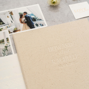 Porta Certificados de Boda de Lino Clásico Natural con Estampado en Relieve <span class=keywords><strong>Personalizado</strong></span>, Porta Documentos de Lujo para Celebraciones de Boda - Product Image 3