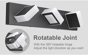 <span class=keywords><strong>Spot</strong></span> Goods 24 pouces Dimmable Black LED Lampe <span class=keywords><strong>de</strong></span> vanité <span class=keywords><strong>de</strong></span> <span class=keywords><strong>salle</strong></span> <span class=keywords><strong>de</strong></span> <span class=keywords><strong>bain</strong></span> Luminaire mural moderne pour miroirs supérieurs et inférieurs Lampes à <span class=keywords><strong>miroir</strong></span> IP44 - Product Image 4