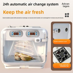 Incubatrice per Pappagalli a Temperatura Costante con Riscaldamento ad Aria, Ventilazione Automatica, Doppio Controllo per Uccelli di Piccola Taglia (Uso Invernale) - Product Image 4