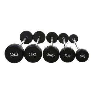 Barbell fixe en caoutchouc, <span class=keywords><strong>barre</strong></span> de <span class=keywords><strong>curl</strong></span> EZ de poids préchargée pour <span class=keywords><strong>la</strong></span> musculation et l'haltérophilie - Product Image 5