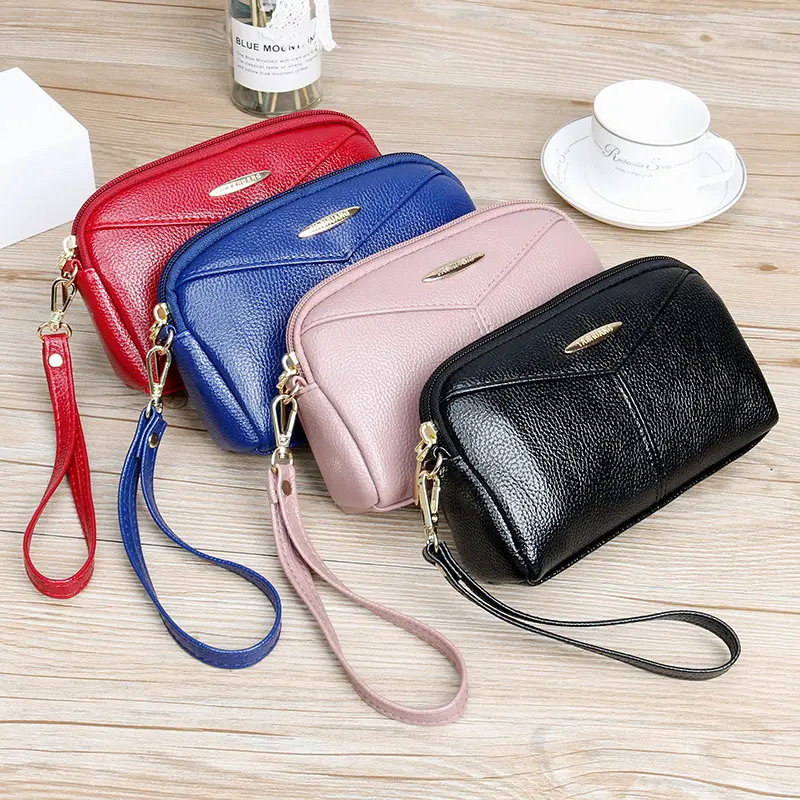 RU 2024 Small Purse Bags For Women Trendy Fashion Leather Shoulder Purse Handbags Functional Lady Cards Phone Wallet Bags