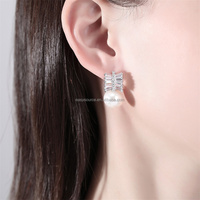 2014 nuevo diseño de concha de moda pendientes de lujo elegante estilo de boda al por mayor pendiente de zircon