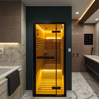 Sauna de Infrarrojos Lejanos Individual para Interiores con Panel de Calentamiento de Carbono, Precio de Fábrica, para Uso Doméstico