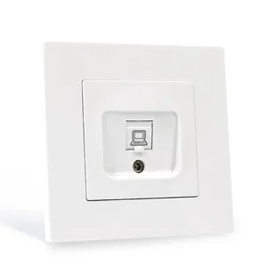 European Standard 86 Size Computer Socket Cat6 Internet Wall Socket Wifi Lan Socket