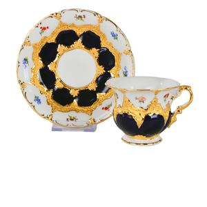 Juego de café y té Meijia de estilo europeo, con relieve palaciego y pintura dorada, de alta gama, color rojo <span class=keywords><strong>vino</strong></span>, que incluye plato y tazas de café - Product Image 5