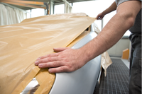 Rouleau de papier kraft brun écologique Honfair, papier de masquage en caoutchouc pour la peinture automobile, la construction, la protection des surfaces, facile à utiliser