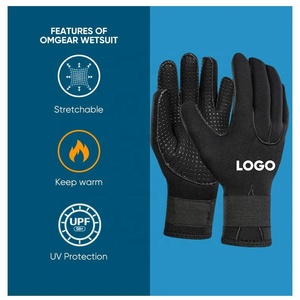 Personnalisé 3MM étanche chasse sous-marine Surf Sports <span class=keywords><strong>plongée</strong></span> sous-marine noir paume ouverte combinaison néoprène <span class=keywords><strong>gants</strong></span> - Product Image 4