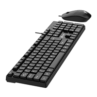 Grosir bisnis Wired Keyboard Mouse USB Keyboard tahan air dan Mouse Combo untuk Laptop kantor