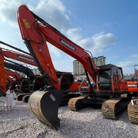 Excavatrice sur chenilles d'occasion DOOSAN 225LCA la plus vendue, faible nombre d'heures de travail, pour la construction routière et l'excavation de chantier