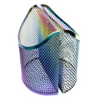 Porte-stylo magnétique arc-en-ciel panier de rangement en maille pour tableau blanc et réfrigérateur ensemble de bureau accessoires organisateur de casier magnétique