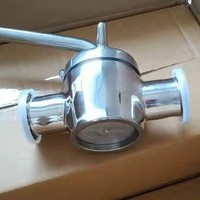 Válvula de Conexión de 3 Vías de Acero Inoxidable Sanitario