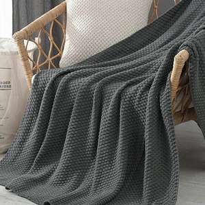 ขายส่งซุปเปอร์นุ่มน้ำหนักผ้าห่มเครื่องปรับอากาศถักผ้าห่ม - Product Image 6