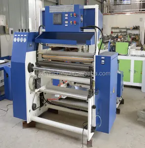 Automatic electrical motor aluminum foil roll rewinder machine for stretch film rewinding machine