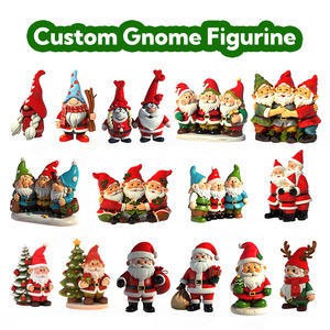 รูปปั้นโนมสามชิ้นทำจากเรซินป้องกันสภาพอากาศปรับแต่งได้ตกแต่งสวนวันหยุดสำหรับการจัดแสดงกลางแจ้งแบบพรีเมียม - Product Image 6