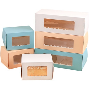 Ingrosso Wafer arrotolato in cartone <span class=keywords><strong>per</strong></span> uso alimentare, scatola di Macaron <span class=keywords><strong>per</strong></span> biscotti riciclabile con finestra, nuove scatole di carta - Product Image 1