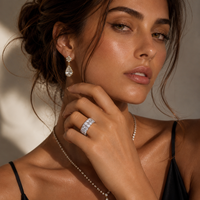 Zanlong 13840 5mm Moissanite 2 rangées hommes femmes bijoux fins glacé 925 argent Sterling VVS Moissanite bague d'éternité de luxe