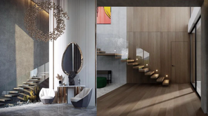 Escaleras flotantes de <span class=keywords><strong>madera</strong></span>: peldaños de roble macizo, barandilla de vidrio, estilo suspendido que mejora la estética Loft & Duplex - Product Image 6