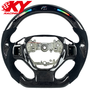 Volant de course personnalisé en fibre de carbone et cuir avec LED et indicateur de régime, compatible avec Lexus CT CT200H IS ISF GS ES RX RX350 RC RCF - Product Image 1