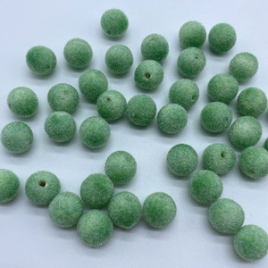 Sıcak satış renkli tıknaz 8 10mm akrilik boncuk yuvarlak top peluş dağınık boncuklar Charms kadife boncuk takı bilezik yapımı için 500g - Product Image 5
